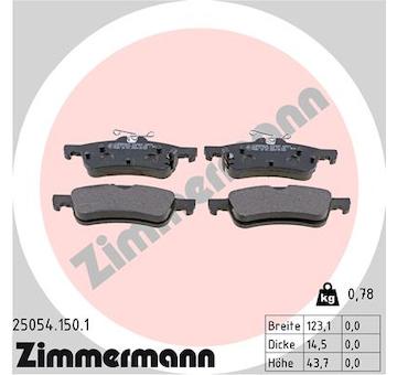 Sada brzdových platničiek kotúčovej brzdy ZIMMERMANN 25054.150.1