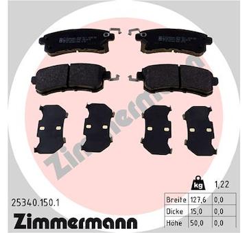 Sada brzdových destiček, kotoučová brzda ZIMMERMANN 25340.150.1