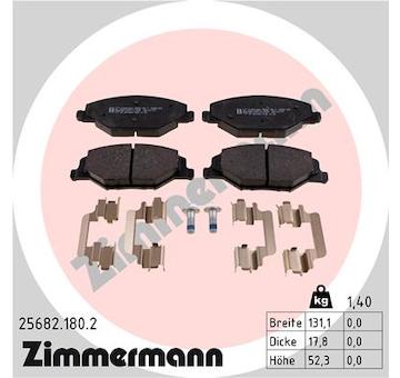 Sada brzdových destiček, kotoučová brzda ZIMMERMANN 25682.180.2