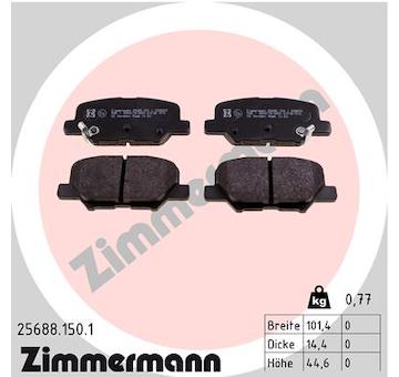 Sada brzdových destiček, kotoučová brzda ZIMMERMANN 25688.150.1