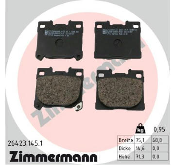 Sada brzdových destiček, kotoučová brzda ZIMMERMANN 26423.145.1