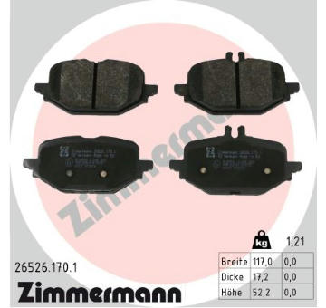 Sada brzdových destiček, kotoučová brzda ZIMMERMANN 26526.170.1