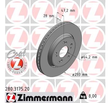 Brzdový kotouč ZIMMERMANN 280.3175.20