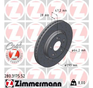 Brzdový kotouč ZIMMERMANN 280.3175.52