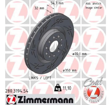 Brzdový kotouč ZIMMERMANN 280.3194.54