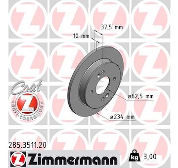 Brzdový kotouč ZIMMERMANN 285.3511.20