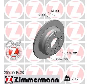 Brzdový kotouč ZIMMERMANN 285.3514.20