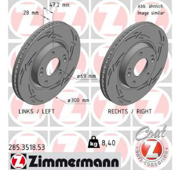 Brzdový kotouč ZIMMERMANN 285.3518.53