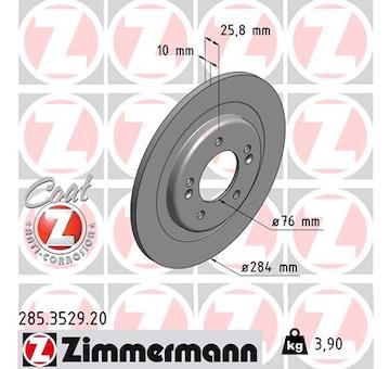 Brzdový kotouč ZIMMERMANN 285.3529.20