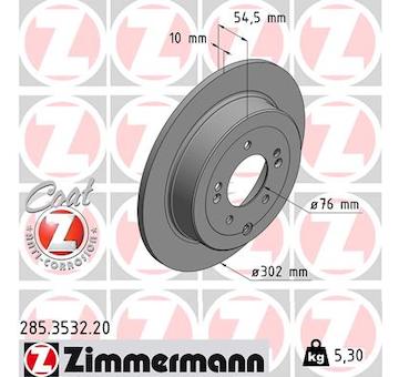 Brzdový kotúč ZIMMERMANN 285.3532.20