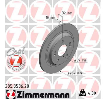 Brzdový kotouč ZIMMERMANN 285.3536.20