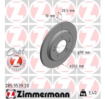 Brzdový kotouč ZIMMERMANN 285.3539.20