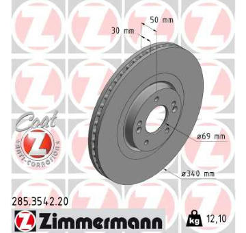 Brzdový kotouč ZIMMERMANN 285.3542.20