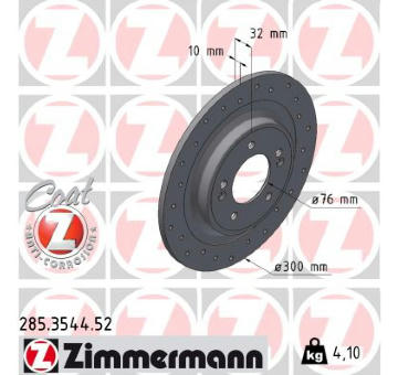Brzdový kotúč ZIMMERMANN 285.3544.52