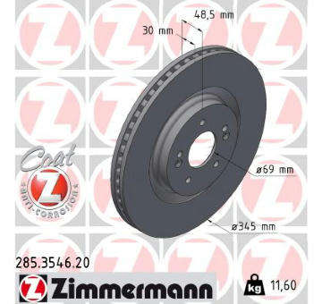 Brzdový kotouč ZIMMERMANN 285.3546.20