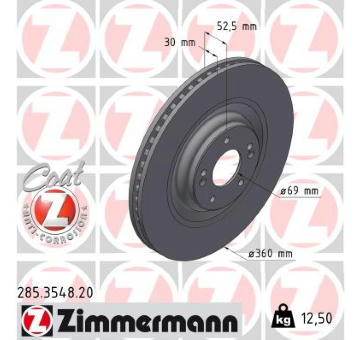 Brzdový kotouč ZIMMERMANN 285.3548.20