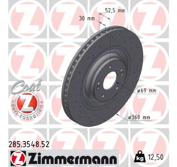 Brzdový kotúč ZIMMERMANN 285.3548.52