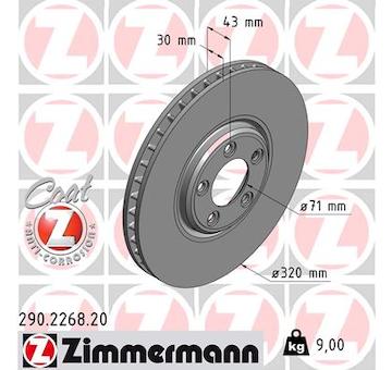 Brzdový kotouč ZIMMERMANN 290.2268.20