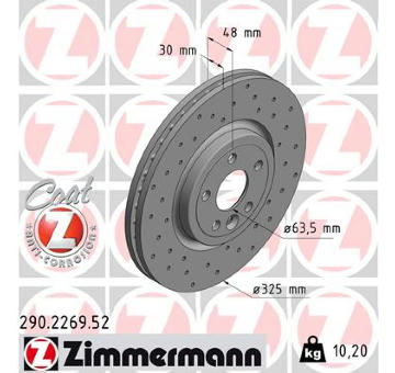 Brzdový kotouč ZIMMERMANN 290.2269.52