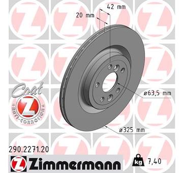 Brzdový kotouč ZIMMERMANN 290.2271.20