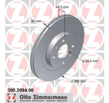 Brzdový kotouč ZIMMERMANN 300.2094.00