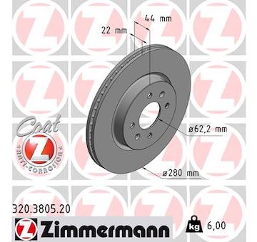 Brzdový kotouč ZIMMERMANN 320.3805.20