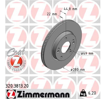 Brzdový kotouč ZIMMERMANN 320.3813.20