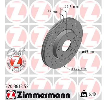 Brzdový kotouč ZIMMERMANN 320.3813.52