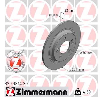 Brzdový kotouč ZIMMERMANN 320.3814.20