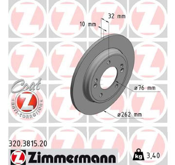 Brzdový kotúč ZIMMERMANN 320.3815.20