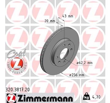 Brzdový kotouč ZIMMERMANN 320.3817.20