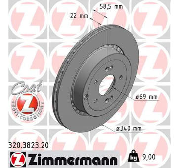 Brzdový kotouč ZIMMERMANN 320.3823.20