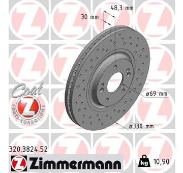 Brzdový kotouč ZIMMERMANN 320.3824.52