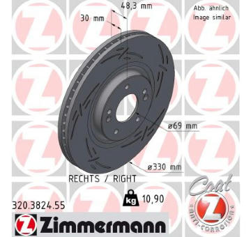 Brzdový kotúč ZIMMERMANN 320.3824.55