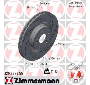 Brzdový kotúč ZIMMERMANN 320.3826.55