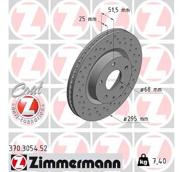 Brzdový kotouč ZIMMERMANN 370.3054.52