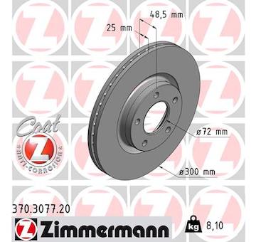 Brzdový kotouč ZIMMERMANN 370.3077.20