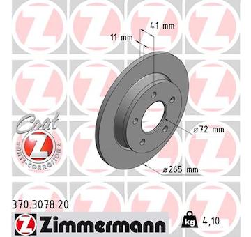 Brzdový kotouč ZIMMERMANN 370.3078.20