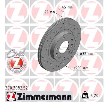 Brzdový kotouč ZIMMERMANN 370.3082.52