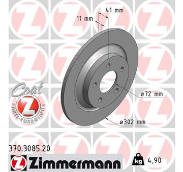 Brzdový kotouč ZIMMERMANN 370.3085.20