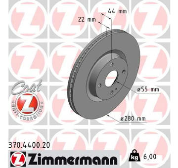 Brzdový kotouč ZIMMERMANN 370.4400.20