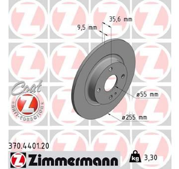 Brzdový kotouč ZIMMERMANN 370.4401.20