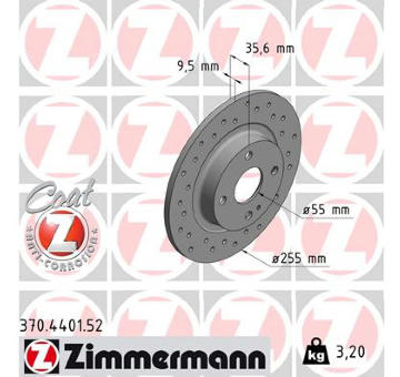 Brzdový kotouč ZIMMERMANN 370.4401.52