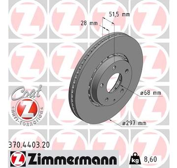 Brzdový kotouč ZIMMERMANN 370.4403.20