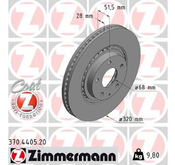 Brzdový kotouč ZIMMERMANN 370.4405.20