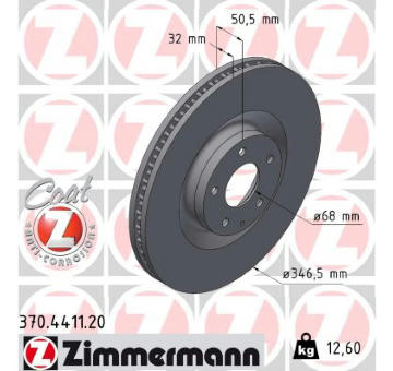 Brzdový kotouč ZIMMERMANN 370.4411.20