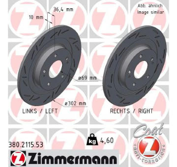Brzdový kotouč ZIMMERMANN 380.2115.53