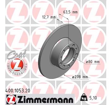 Brzdový kotouč ZIMMERMANN 400.1053.20