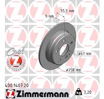 Brzdový kotouč ZIMMERMANN 400.1407.20