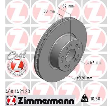 Brzdový kotouč ZIMMERMANN 400.1421.20